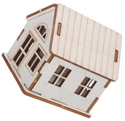 AKOOSY Unfertiges Holz-bastelset Holzhaus Modell Bausatz DIY Puzzle Für Erwachsene Gartenhaus Bastelset Dekoration