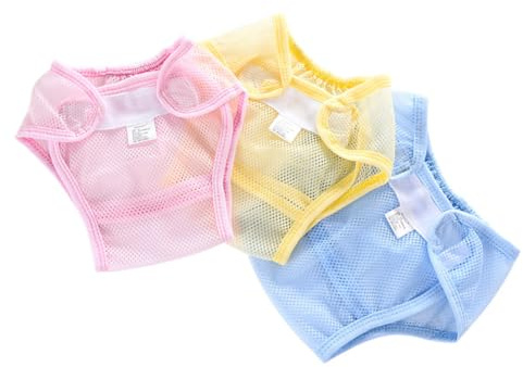 Waschbarer Netzstoff Windelüberzug für Babys 3 Stück Größe 80 | Atmungsaktiv und Leicht, Polyester Ausführung, für 6 bis 13kg, Unterwegs und Aktivitäten