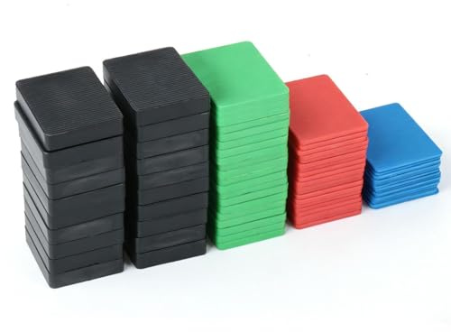 40 Stk Abstandshalter Kunststoff Unterlegplatten Kunststoff (1.5,3,5,10 Mm) | Verglasungsklötze, Unterlegplättchen, Distanzklötze, Glaserklötze, Fensterklötze, Für Verlegen Fliesen