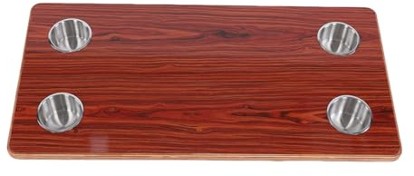 Tbest RV -Tisch -Tisch -Rechteck -Boots -Marine -Desktop -Panel mit 4 Tasse Halter für Anhänger -Wohnmobil -Yachtdeck Anwendbar