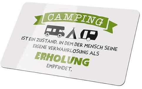 Frühstücksbrettchen mit Spruch zum Campen, Weisheit Serie, Brettchen mit Text, Geschenke für Camper