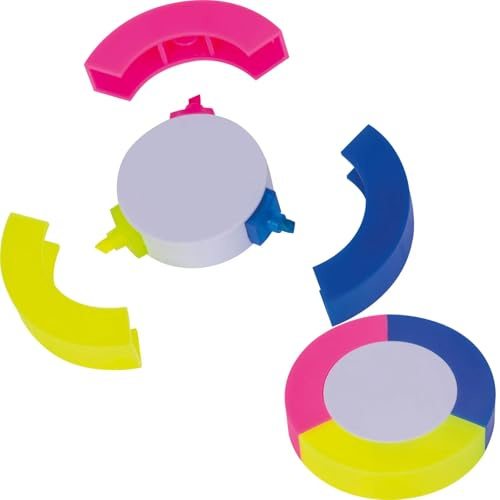 Livepac-Office Textmarker 3in1 / Markierfarben: gelb, pink und blau