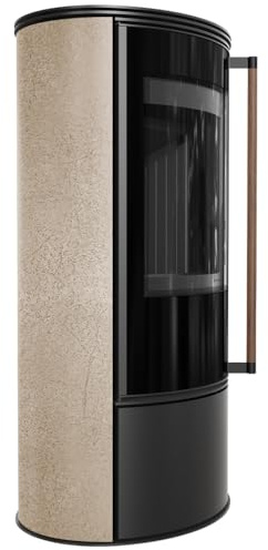 KRATKI ERIK Ø150 5,5 kW Keramikofen GOLD SATIN Stahldeckel Jatoba Griff