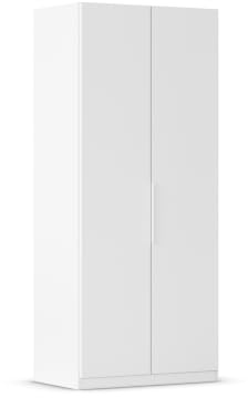Rauch Möbel MYLORA, Kleiderschrank, Farbe Weiß, Breite 91 cm | Mehrzweckschrank mit patentiertem Schnellmontagesystem, 2-türig, Zubehör Classic, für Homeoffice, Garderobe, Flur