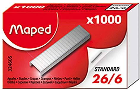 Maped 324605 Heftklammern 26/6, verzinkt, Kleinpackung