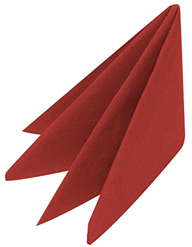 Swantex Red Napkins 40cm 3ply - Pack of 100 | Disposable Napkins, Party Napkins, Paper Napkins, Dinner Napkins