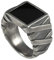 cai Herren Ring 925/- Sterling Silber oxydiert Onyx Silbergrau 132270699