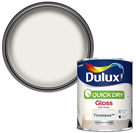 Dulux 5211185 Quick Dry Gloss Paint For Wood And Metal - Timeless 750Ml