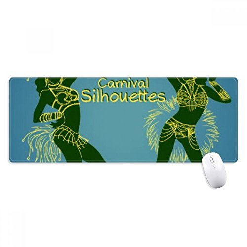 beatChong Hula Silhouette brasilianischen Brasilien Kultur Griffige Mousepad Große Erweiterte Spiel Büro titched Kanten Computer-Mat Geschenk