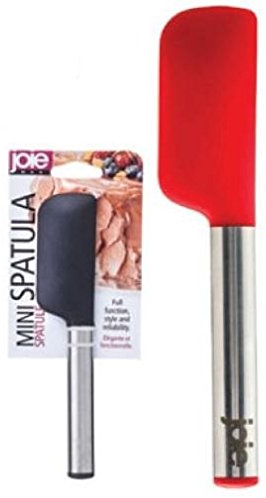 Joie 30600 6.75 - Mini espátula de silicona, color negro y plateado