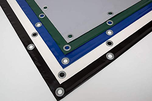 Lona para Camiones (6 m de Ancho) de PVC, 480 g/m², se Vende por Metros, con Ojales de 20 mm (6 m x 4 m), Color Gris Claro RAL7035