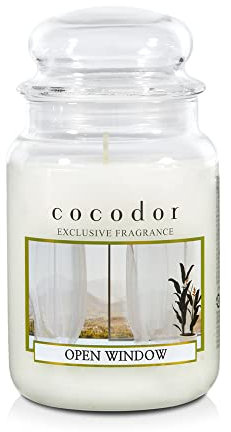 COCODOR Kerzen im Glas/Offenes Fenster/Brenndauer 120-150 Stunden/Wohnaccessoires & Deko, Aromatherapie, Duftkerze im Glas, Raumduft