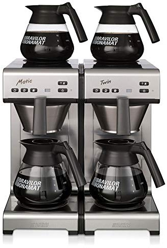 Bonamat Matic Twin Kaffeemaschine Festwasser inkl. 4 Glaskannen 1,7l 400V