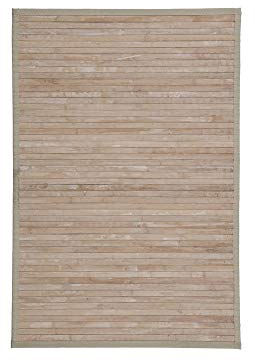 LOLAhome Alfombra de bambú, Antideslizante, Antimanchas, Resistente a la Humedad, para Salón, Dormitorio, Cocina, Baño, Pasillo, Garaje- “Natural Efecto Lavado” de “90x60 cm