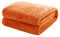 Mixibaby Kuscheldecke Flauschige extra weich & warm Wohndecke Flanell Fleecedecke, Falten beständig/Anti-verfärben als Sofadecke oder Bettüberwurf, Größe:220 cm x 240 cm, Farbe:Orange