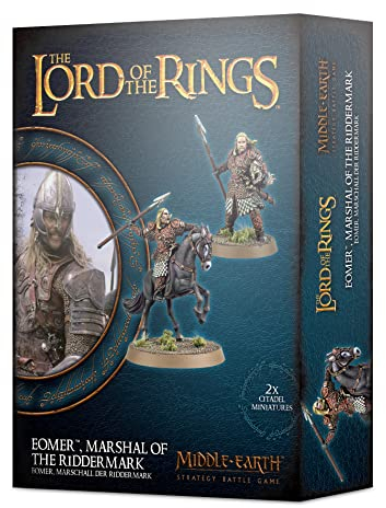 Games Workshop - Battle for Middle Earth Strategiespiel - Herr der Ringe: Eomer Marshall of The Riddermark, Schwarz