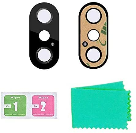 2 Stück Ersatz kompatibel mit iPhone XS XS MAX Kamera Linse Glas Rückseite Linse von Hauptkamera Back Kamera Camera Scheibe mit Kleber