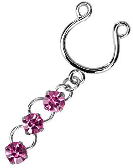 EIS, Nippelclip mit Strassanhänger, Schmuck im luxuriösen Design