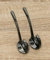 Infinity Decor 2 x Black Nickel Brass Wall/Door Hooks Robe Hat Coat Hanger Storage - 87mm