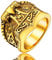 FaithHeart Womans Viking Ring Size T 1/2 Vintage Nordic Band Thors Hammer Thumb Rings for Ladies Gold Stainless Steel Amulet Ring for Her