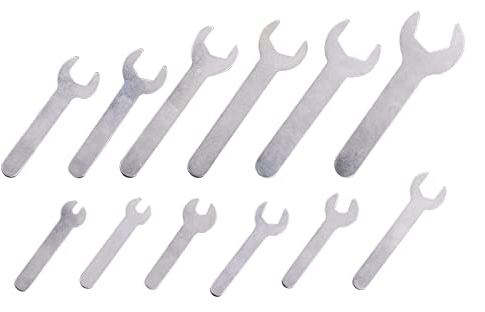 YnGia 12 pièces jeu de clés plates simples en argent combinaison de clés plates 1.5mm outil de réparation Ultra mince pour des conditions d'espace limité