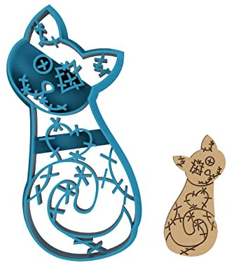 Cat Voodoo Doll - Cookie Cutter - Fondant - Sugar Cookies - Clay (1108)