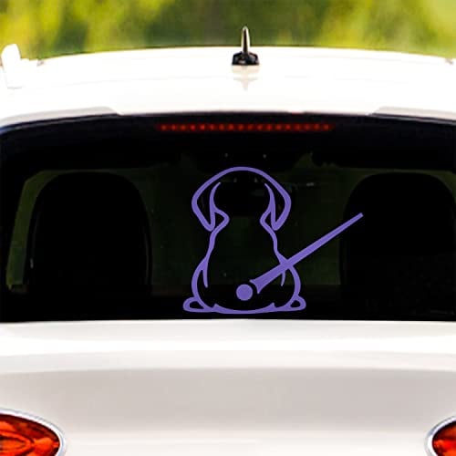 Vesvory Funny Car Dog Stickers, Back Windshield Wiper Decal, No Background Vinyl Waterproof Sticker for Car Window Bumper Rear Wiper Decals (Ice Film Purple)