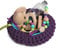 Cesto tesoros bebé. Cesto sensorial bebé. Juego estimulación sensorial Montessori para bebés entre 4 y 18 meses. ¡Más que un juego para el aprendizaje de tu bebé! COLOR MORADO