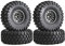 Pmkvgdy 4 STÜCKE 135Mm Metall 2.2 Beadlock Felge Reifen Satz für 1/10 RC Crawler Axial SCX10 Wraith Capra TRX4 D90,B