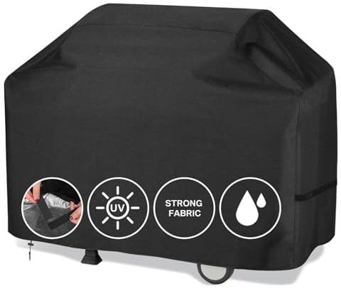 MI CASA Grillabdeckung Wetterfest 147x61x122 cm, Grill Abdeckhaube für Grills, Grillschutz, Schwarz