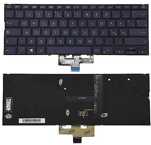 CLICK HELP Tastiera Italiana Compatibile con Notebook ASUS UX433 UX433F (Blue) RETROILLUMINATA