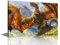 TISHIRON Hausdekorationen Ritter und Feuerdrache Wandbilder für Wohnzimmer fliegender Drache breitet Flügel Leinwand Wandkunst moderne Malerei 3 Paneele Drucke auf Leinwand gerahmt fertig zum