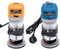 Défonceuse Affleureuse Electrique 6 vitesses 40,000 rpm routeur compact Fraise à parer électrique Outil trimmer 2000W pour Travail du bois (Jaune)
