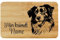 Frühstücksbrett Brettchen Bambus Holz Lasergravur Hund Australian Shepherd Personalisiert Wunschname
