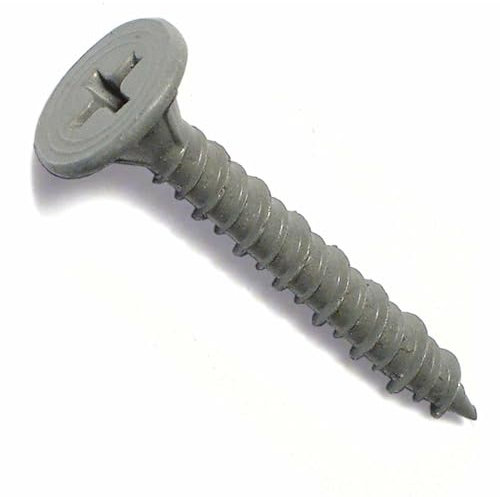 Drywall Cement Board Screws Twin Cut Point Wafer Countersunk - Hi-Low Thread Exterior Plus Grey Coating Fibre Backer Board Timber Stud Phillips Head (200, 4.2 x 32mm)