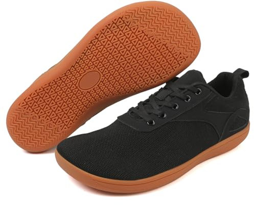 AONEGOLD Barefoot Minimalistes Chaussures Hommes Femmes Chaussure Pieds Nus Orteil Large Légère Baskets Antidérapante Breathable Trail Running Walking Sneakers(Noir/39EU)