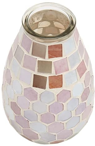 Mosaik-Glasvase, Blumentopf, dekorativer Kerzenhalter für Zimmer, Schlafzimmer, Dekoration
