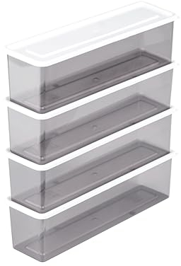 MyCulina 4 Pack 1500 ML Pasta Storage and Fridge Containers Set - Multifunctional, Stackable, Food Storage Boxes with Lids for Fresh Dry Vegetable, Fruit, Meat, Cereal, Ice Cream Organiser/Antr
