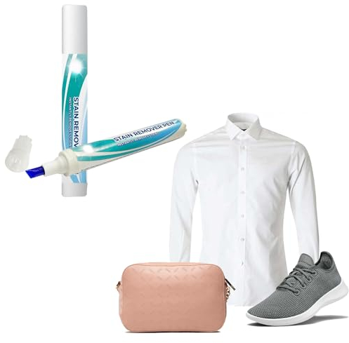 Stain Remover Pen from Clothes fabric, 350+ Household Stains Trainers, Handbags school shirt Wine, Coffee, Food Spills, Sneakers travel pocket size Quick Drying, Non-Toxic, Bleach-Free Solution 1PC