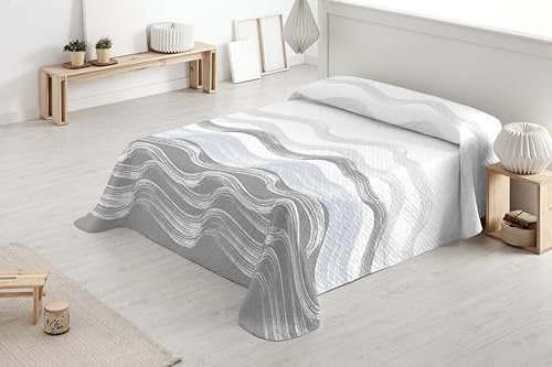 Degrees home -Paraiso - Colcha Cama 135 - Colcha bouti Cama - Primavera, Verano -230x260 - Gris