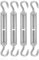 304 Edelstahl Verstellbare Spannschloss Haken M5 CC,Spannschlösser Seilspanner, Spannhaken für Sonnensegel, Seil, Oder Wäscheleine zu Spannen,4 Stück,Silber