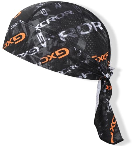 GXCROR Sports Bandana Cap Bandana Kopftuch Fahrrad Kopfbedeckung Atmungsaktiv nimmt Schweiß auf - Unisex, Orange, Einheitsgröße - Für Sportbegeisterte und Outdoor-Enthusiasten
