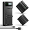 NEEWER NP-F970 Replacement Battery mit LCD Schnellladegerät Dual USB C Akku für Sony FX3/FX30/A7, für Canon R5, für Nikon Z8, Handycam, LED Videoleuchte Monitor, motorisierter Schieber, 2 Stück