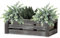 Sintosin 3er Set Zink Blumentopf in Holzkiste im Shabby Look, Kräutertopf für Deinen Kräutergarten und Fensterbank Innen Dekoration, Kräutertöpfe für Basilikum, Minze, Petersilie