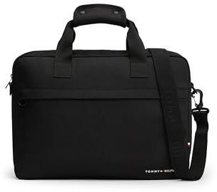 Tommy Hilfiger Herren Element Laptop Bag Laptoptasche, Schwarz