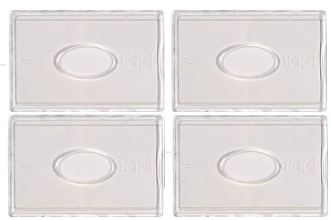 CANOCEA Lot de 4 Etuis Porte Carte Rigide Transparent, Fabriqué en France idéal Cartes bancaires CB, Transport, Navigo, Carte Vitale, Etudiant, Professionnelle
