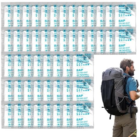 Streysisl 50 Portable Toilet Powder Individual Packed Toilet Absorbent Gel Powder, Multifunctional Portable Poo Coagulants Toilet Waste T-reatment For Hiking, Camping, Fishing