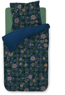PiP Studio Kissenbezug einzeln Flores Felices Farbe Dark Blue Größe 40x80