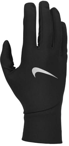 Nike Herren Pacer Lightwei Running-Handschuhe, Black/Black/Silver, M