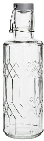 Olympia Geo Glasses Water Bottles with Stopper 640ml (6 Pack) - Silicone Seal, Portable, Dishwasher Safe DN817 | Airtight silicone seal locks in carbonation to prevent leaks, with a dishwasher safe build for fast turnaround.